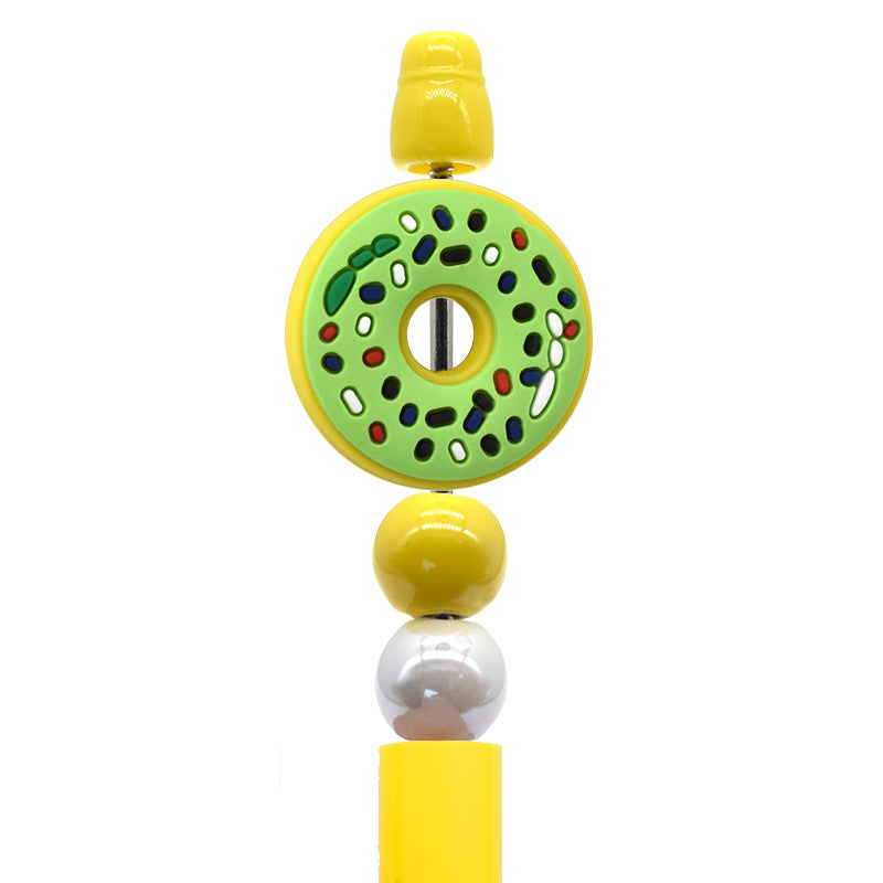 Wholesale Ranbom100pcs/pack  Donut Series Beaded DIY Accessories Pen Decoration Pvc Bead